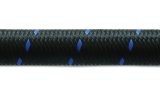 Vibrant -6 AN Two-Tone Black/Blue Nylon Braided Flex Hose (10 foot roll) thumbnail 2