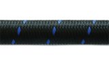 Vibrant -6 AN Two-Tone Black/Blue Nylon Braided Flex Hose (10 foot roll) thumbnail 5