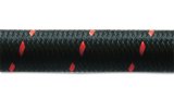 Vibrant -6 AN Two-Tone Black/Red Nylon Braided Flex Hose (10 foot roll) thumbnail 5