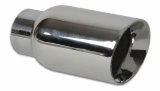 Vibrant 4in Round SS Exhaust Tip (Double Wall Angle Cut Beveled Outlet) thumbnail 1