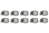 Vibrant S.S. Worm Gear Clamps Pack of 10 - Clamping Range: 0.44in - 0.90in (11mm - 23mm) thumbnail 7