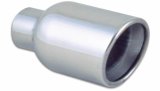 Vibrant 4in Round SS Exhaust Tip (Double Wall Resonated Angle Cut Rolled Edge) thumbnail 1