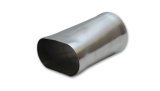 Vibrant 3.5in oval (Nominal) x 3.5in Round Transition adapter T304 SS 6in long thumbnail 7