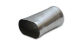 Vibrant 4in oval (Nominal) x 4in Round Transition adapter T304 SS 6in long thumbnail 2