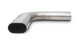 Vibrant 3.5in Oval (Nominal Size) T304 SS 90 deg Mandrel Bend 6in x 6in leg lengths thumbnail 3