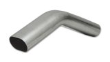 Vibrant 3in Oval (Nominal Size) T304 SS 45 deg VERTICAL Mandrel Bend 6in x 6in leg lengths thumbnail 1