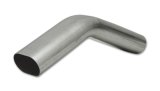 Vibrant 3in Oval (Nominal Size) T304 SS 45 deg VERTICAL Mandrel Bend 6in x 6in leg lengths thumbnail 3