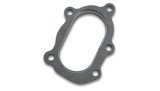 Vibrant GT25R / GT28R Discharge Flange with Oval Outlet (5 Bolt) T304 SS 1/2in Thick thumbnail 1