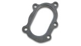 Vibrant GT25R / GT28R Discharge Flange with Oval Outlet (5 Bolt) Mild Steel 1/2in Thick thumbnail 2