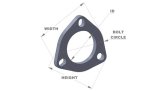 Vibrant 3-Bolt T304 SS Exhaust Flange (2.25in I.D.) thumbnail 7