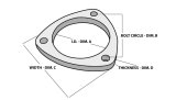 Vibrant 3-Bolt T304 SS Exhaust Flanges (2.5in I.D.) - 5 Flange Bulk Pack thumbnail 7