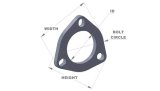 Vibrant 3-Bolt T304 SS Exhaust Flange (3.5in I.D.) thumbnail 1