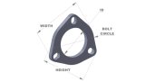 Vibrant 3-Bolt T304 SS Exhaust Flange (3.5in I.D.) thumbnail 2