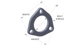 Vibrant 3-Bolt T304 SS Exhaust Flange (2.75in I.D.) thumbnail 4