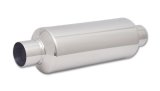 Vibrant SS Resonator (Standard Design) 2.5in inlet/outlet x 18in long w/ 5in OD resonator body thumbnail 2