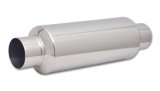 Vibrant SS Resonator (Standard Design) 3in inlet/outlet x 18in long w/ 5in OD resonator body thumbnail 3