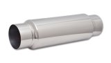 Vibrant SS Resonator (Standard Design) 4in inlet/outlet x 18in long w/5in OD resonator body thumbnail 3