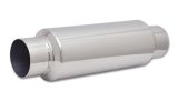Vibrant SS Resonator (Standard Design) 3.5in inlet/outlet x 18in long w/5in OD resonator body thumbnail 3