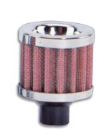 Vibrant Crankcase Breather Filter w/ Chrome Cap 2 1/8in 55mm Cone ODx2 5/8in 68mm Tallx3/8in 9mm ID thumbnail 7