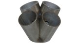 Vibrant 4 into 1 SS Turbo Mani Collector for T3 T3/T4 in Flange 48mm Pipe OD 3in tall 72mmx48mm out thumbnail 1