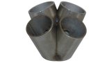 Vibrant 4 into 1 SS Turbo Mani Collector for T3 T3/T4 in Flange 48mm Pipe OD 3in tall 72mmx48mm out thumbnail 7