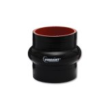 Vibrant 4 Ply Reinforced Silicone Hump Hose Connector - 4.5in I.D. x 3in long (BLACK) thumbnail 7