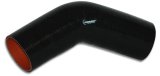 Vibrant 4 Ply Reinforced Silicone Elbow Connector - 2.25in I.D. - 45 deg. Elbow (BLACK) thumbnail 7