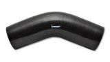Vibrant 4 Ply Reinforced Silicone Elbow Connector - 3in I.D. - 45 deg. Elbow (BLACK) thumbnail 1