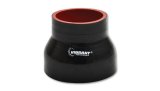 Vibrant 4 Ply Reinforced Silicone Transition Connector- 2.25in I.D. x 2.75in I.D. x 3in long (BLACK) thumbnail 1