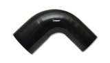 Vibrant 4 Ply Reinforced Silicone 90 degree Transition Elbow 2in I.D. x 2.5in I.D. 90 deg. Elbow BLK thumbnail 1