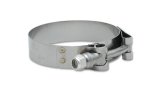 Vibrant SS T-Bolt Clamps Pack of 2 Size Range: 1.25in to 1.60in O.D. For use with 1in I.D. couplings thumbnail 1