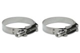 Vibrant SS T-Bolt Clamps Pack of 2 Size Range: 6.28in to 6.59in O.D. For use with 6in I.D. couplers thumbnail 7