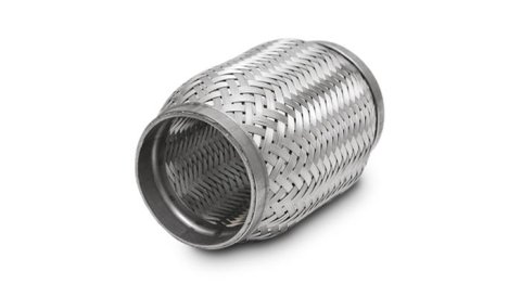 Vibrant SS Flex Coupling with Inner Braid Liner 1.5in inlet/outlet x 6in flex length