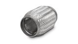 Vibrant SS Flex Coupling with Inner Braid Liner 1.75in inlet/outlet x 4in flex length thumbnail 1