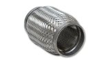 Vibrant SS Flex Coupling with Inner Braid Liner 3in inlet/outlet x 4in long thumbnail 3