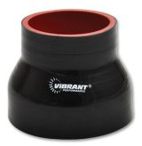 Vibrant 4 Ply Reducer Coupling .75in x .50in x 4in Long - Black thumbnail 4