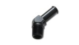 Vibrant 3/8 NPT to 1/2in Barb Straight Fitting 45 Deg Adapter - Aluminum thumbnail 2