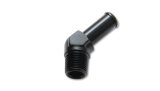 Vibrant 1/2 NPT to 5/8in Barb Straight Fitting 45 Deg Adapter - Aluminum thumbnail 1
