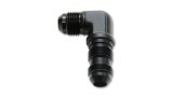 Vibrant -3AN Bulkhead Adapter 90 Degree Elbow Fitting - Anodized Black Only thumbnail 4