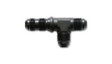 Vibrant -3AN Bulkhead Adapter Tee on Run Fittings - Anodized Black Only thumbnail 2