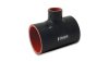Vibrant 4 Ply Reinforced Silicone T Adapter - 2in Outlet ID x 4in OAL x 1in Branch ID (BLACK) thumbnail 4