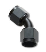 Vibrant -20AN X -20AN Female Flare Swivel 45 Deg Fitting (AN To AN) -Anodized Black Only thumbnail 3