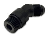 Vibrant -8AN Male to Male -6AN Straight Cut 45 Degree Adapter Fitting - Anodized Black thumbnail 3
