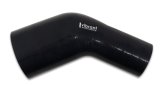 Vibrant 3.50in ID x 3.25in ID Gloss Black Silicone 45 Degree Transition Elbow thumbnail 3