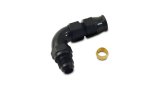 Vibrant 90 Degree 3/8in Tube to Male -6AN Flare Adapter w/ Olive Inserts thumbnail 1