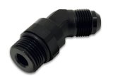 Vibrant -6AN Male Flare to Male -8AN ORB Swivel 45 Degree Adapter Fitting - Anodized Black thumbnail 3