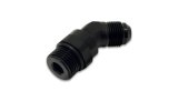 Vibrant -6AN Male Flare to Male -8AN ORB Swivel 45 Degree Adapter Fitting - Anodized Black thumbnail 5