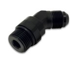 Vibrant -8AN Male to Male -10AN Straight Cut 45 Degree Adapter Fitting - Anodized Black thumbnail 4