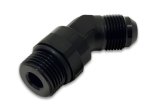 Vibrant -10AN Male to Male -8AN Straight Cut 45 Degree Adapter Fitting - Anodized Black thumbnail 3