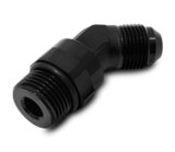 Vibrant -10AN Male to Male -8AN Straight Cut 45 Degree Adapter Fitting - Anodized Black thumbnail 5